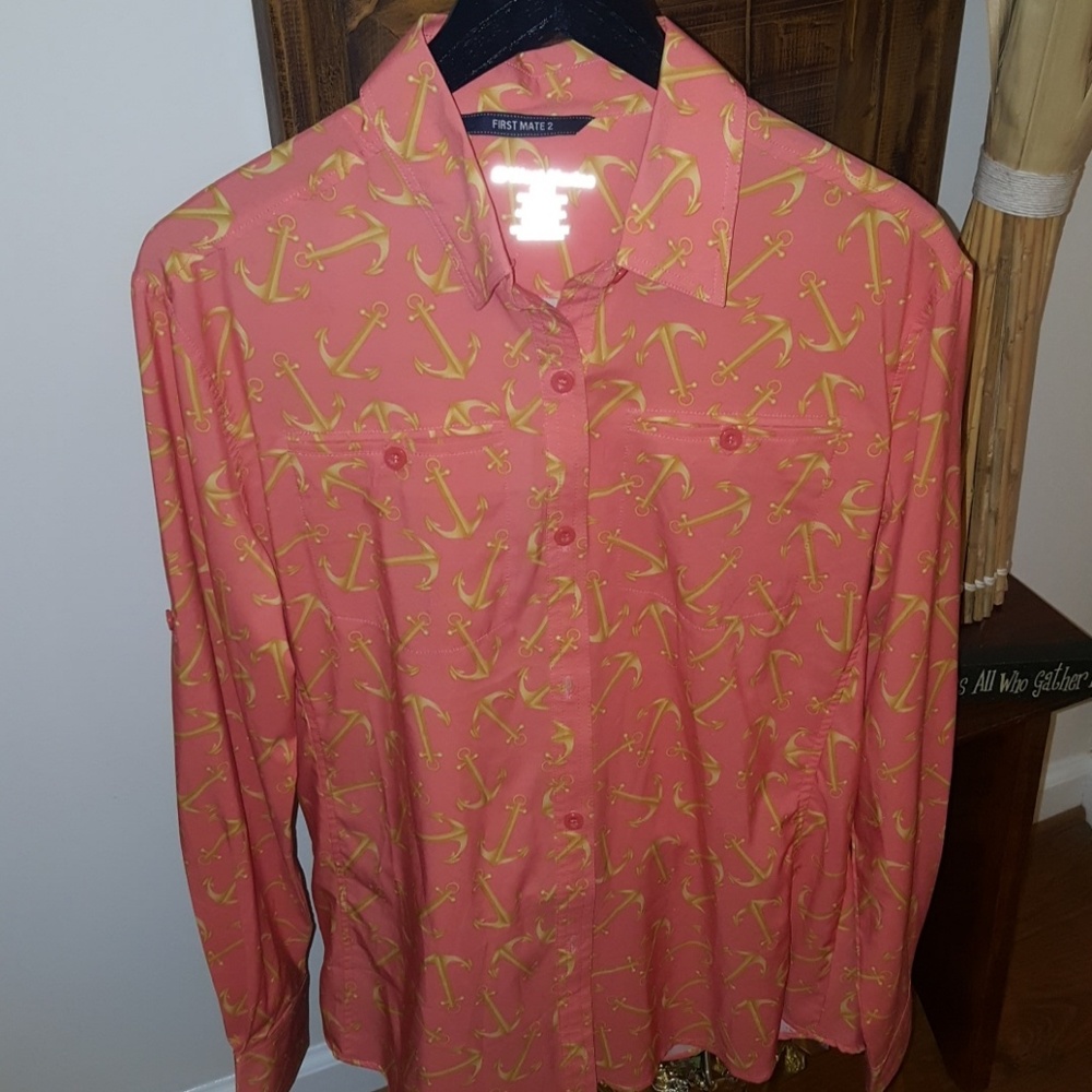 AHOY MATE❣️Anchor button down shirt - Picture 2 of 5